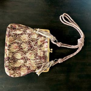 Vintage/Antique Purse has Brass hardware & lambskin soft interior